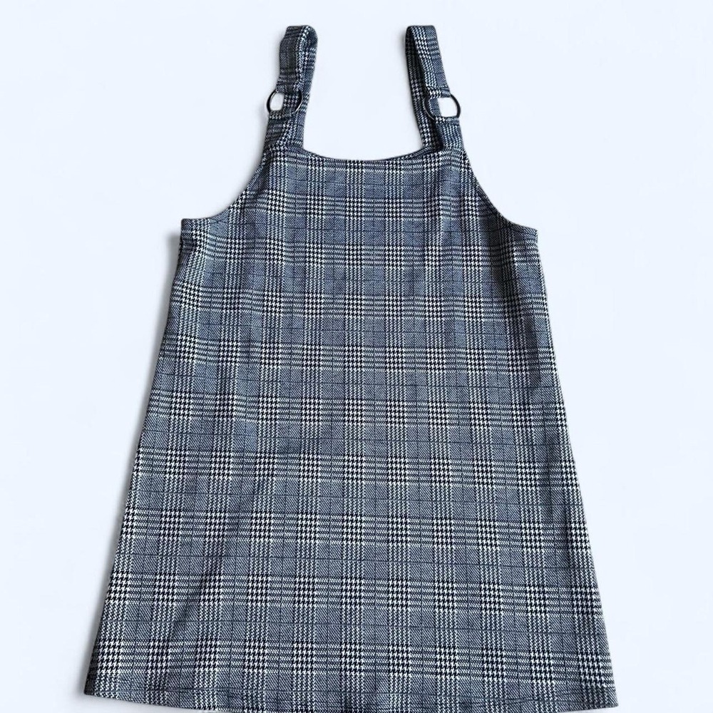 Grey medium‎ living doll plaid Dress Jumper EUC Preppy School